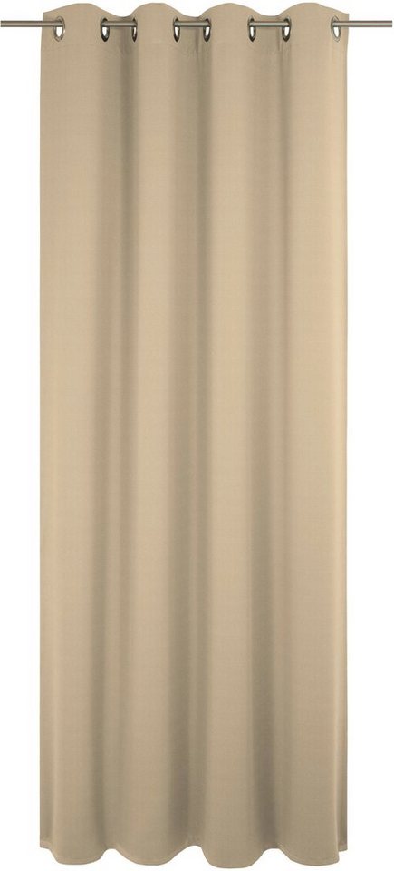 Wirth Vorhang Uni Collection light, Ösen (1 St), blickdicht, nach Maß von Wirth