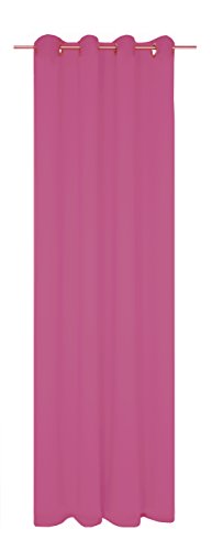 Wirth Fertigschal Dim Out mit Ösen, Polyester, Pink, 220 x 145 cm von Wirth