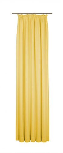 Wirth Fertigschal Felsted mit Kräuselband, Polyester, Gelb, 180 x 132 cm von Wirth