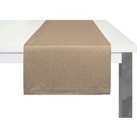 Wirth Tischläufer "Westport", (1 St.), Made in Germany, Jacquard Dekostoff, Blatt-Design, Pflegeleicht von Wirth