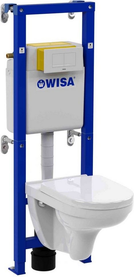 Wisa WC-Komplettset Wisa Vorwandelement Komplett-Set mit V&B Wand-WC von Wisa