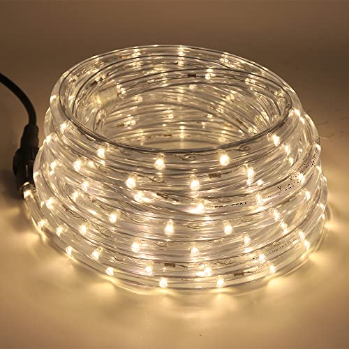 Wisada 11M LED Lichtschlauch Außen, 36 LEDs/m 220V Indoor Warmweiß LED Schlauch Leuchtstoffröhre,Manueller 8-Funktions-Modus Outdoor LED Lichter Wasserdicht Lichterschlauch für Weihnachten Partydeko von Wisada