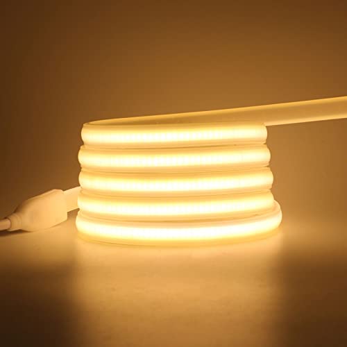 Wisada 220V LED Band 8M, 288 LEDs/m Flexible Hohe Dichte Warmweiß 3000K CRI≥85 FCOB LED Streifen, IP65 Wasserdichte Superhell COB LED Lichtband mit Schaltstecker für Schlafzimmer, Schrankbeleuchtung Wisada 220V LED Band 8M, 288 LEDs/m Flexible Hohe Dichte Warmweiß 3000K CRI≥85 FCOB LED Streifen, IP65 Wasserdichte Superhell COB LED Lichtband mit Schaltstecker für Schlafzimmer, Schrankbeleuchtung von Wisada