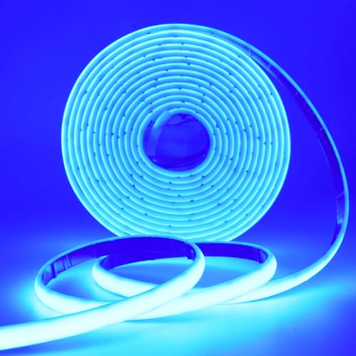 Wisada 24V COB Neon Streifen 13m, 320LEDs/m Superhell Flexibler Blau COB Neon LED Band, Außen Wasserdichte IP68 Selbstklebendes Band, rot/weiss 2-adrig LED Lichterketten für Terrasse, Weihnachten von Wisada