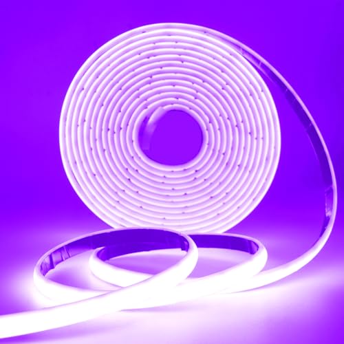 Wisada 24V COB Neon Streifen 14m, 320LEDs/m Superhell Flexibler Violett COB Neon LED Band, Außen Wasserdichte IP68 Selbstklebendes Band, rot/weiss 2-adrig LED Lichterketten für Terrasse, Weihnachten von Wisada