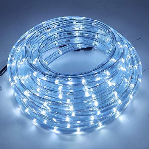 Wisada 3m LED Lichtschlauch Außen, 220V 36 LEDs/m Indoor Kaltweiß LED Schlauch Leuchtstoffröhre,Manueller 8-Funktions-Modus Outdoor LED Lichter Wasserdicht Lichterschlauch für Weihnachten Partydeko von Wisada