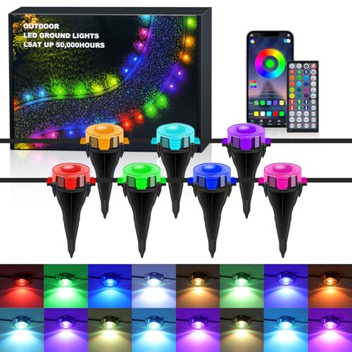 Wisada Bodenstrahler Außen 60M mit 60LEDs, Bluetooth Bunte Lichterkette Außenleuchten, 5 in 1 Smart RGBCCT LED Bodenleuchte, IP68 Wasserdichte Trauflichter für Allerheiligen Weihnachtsdeko Wisada Bodenstrahler Außen 60M mit 60LEDs, Bluetooth Bunte Lichterkette Außenleuchten, 5 in 1 Smart RGBCCT LED Bodenleuchte, IP68 Wasserdichte Trauflichter für Allerheiligen Weihnachtsdeko von Wisada