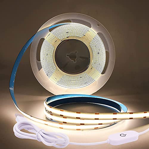 Wisada COB LED Streifen 0.5m, DC 5V 320 LEDs/m Dimmbar Flexibler LED Lichtband, Nicht Wasserdichte Natürliches Weiß COB LED Band Lichterketten mit Löten Sie Weiß Touch Dimmer für Schrankbeleuchtung Wisada COB LED Streifen 0.5m, DC 5V 320 LEDs/m Dimmbar Flexibler LED Lichtband, Nicht Wasserdichte Natürliches Weiß COB LED Band Lichterketten mit Löten Sie Weiß Touch Dimmer für Schrankbeleuchtung von Wisada
