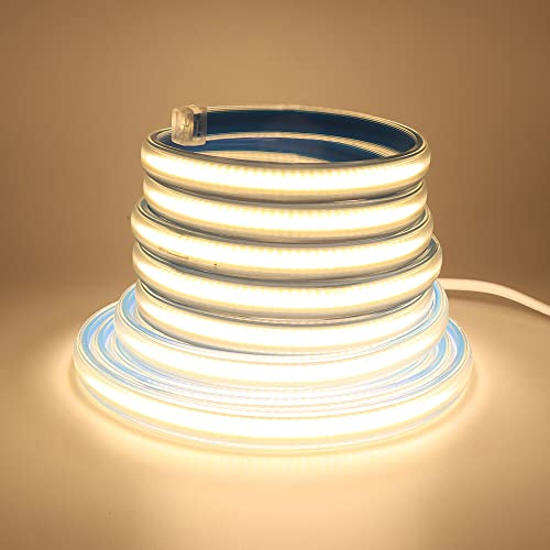 Wisada COB LED Streifen 10m,220V 280 LEDs/m FCOB LED Band CRI≥90, Wasserdichte Hohe Dichte Flexibler Superhell Warmweiß COB LED Lichtband mit Stecker für Schlafzimmer, Schrankbeleuchtung Wisada COB LED Streifen 10m,220V 280 LEDs/m FCOB LED Band CRI≥90, Wasserdichte Hohe Dichte Flexibler Superhell Warmweiß COB LED Lichtband mit Stecker für Schlafzimmer, Schrankbeleuchtung von Wisada