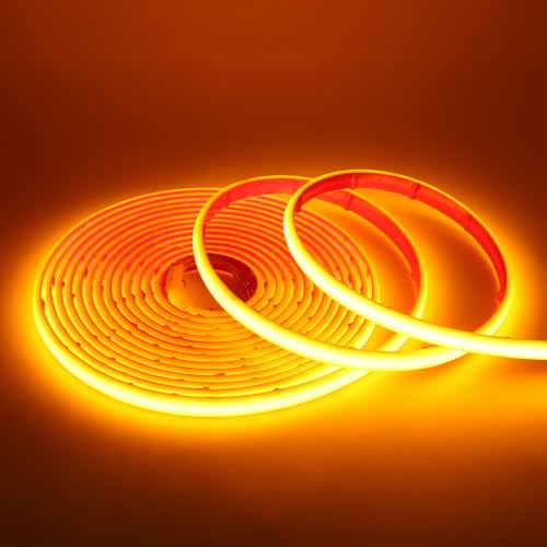 Wisada COB Neon Streifen 1m, 12V Wasserdichte IP68 Selbstklebendes Band, 320LEDs/m Superhell Flexibler Gelb COB Neon LED Band, rot/weiss 2-adrig LED Lichterketten für Außen, Terrasse, Aquarium Wisada COB Neon Streifen 1m, 12V Wasserdichte IP68 Selbstklebendes Band, 320LEDs/m Superhell Flexibler Gelb COB Neon LED Band, rot/weiss 2-adrig LED Lichterketten für Außen, Terrasse, Aquarium von Wisada