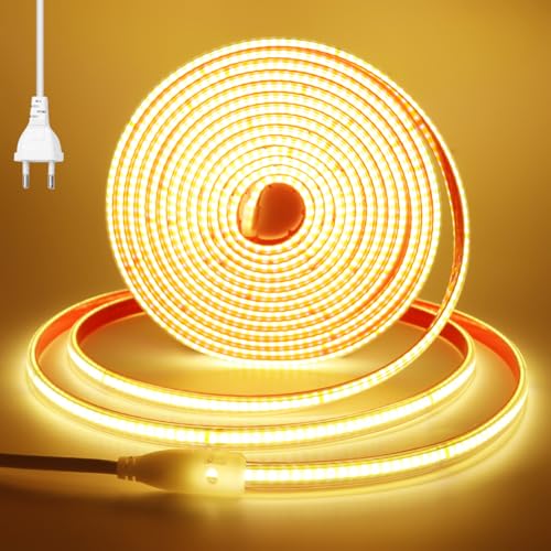 Wisada COB Streifen 11M, Anschluss an AC220-240V Selbstklebend Innen COB LED Band mit Stecker,Schnitt alle 10cm, 240LEDs/m Flexible Superhell Warmweiß LED Lichtband für Weihnachten Wisada COB Streifen 11M, Anschluss an AC220-240V Selbstklebend Innen COB LED Band mit Stecker,Schnitt alle 10cm, 240LEDs/m Flexible Superhell Warmweiß LED Lichtband für Weihnachten von Wisada
