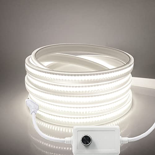 Wisada Dimmbar COB LED Streifen 1m, 220V 288 LEDs/m FCOB Kaltweiß 6000K LED Band CRI>85, Hohe Dichte Flexibler Wasserdichte Superhell COB LED Lichtband mit Dimmer für Schlafzimmer, Schrankbeleuchtung Wisada Dimmbar COB LED Streifen 1m, 220V 288 LEDs/m FCOB Kaltweiß 6000K LED Band CRI>85, Hohe Dichte Flexibler Wasserdichte Superhell COB LED Lichtband mit Dimmer für Schlafzimmer, Schrankbeleuchtung von Wisada