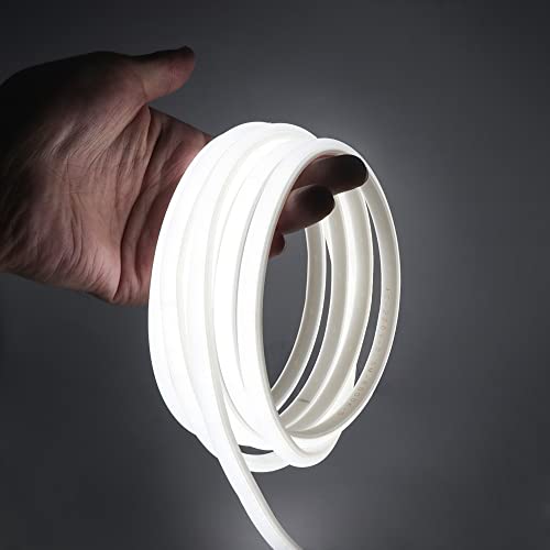 Wisada Dimmbar COB Streifen 4M, 220V 288 LEDs/m FCOB LED Band CRI>85, Wasserdichte Hohe Dichte Flexibler Superhell Kaltweiß LED Lichtband mit Dimmer für Schlafzimmer, Schrankbeleuchtung von Wisada