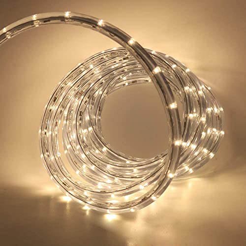 Wisada LED Lichtschlauch Außen, 8m 36 LEDs/m Warmweiß Schlauch 220V Indoor Leuchtstoffröhre, Outdoor Lichter Wasserdicht für Terrasse Wohnzimmer Weihnachten Partydeko von Wisada