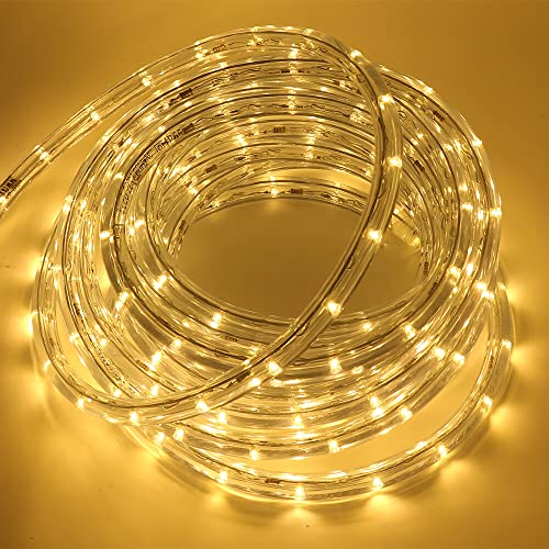 Wisada LED Lichtschlauch Außen 3M,36 LEDs/m LED Schlauch 220V LED Indoor Leuchtstoffröhre, Outdoor Gelb LED Lichter Wasserdicht Lichterschlauch für Terrasse Wohnzimmer Weihnachten Partydeko von Wisada
