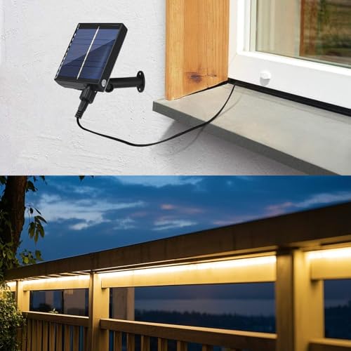 Wisada Solarpanel, 24V, 1.2W, 1200mAh Akku, 8 Beleuchtungsmodi, 120° Verstellbar（ohne Fernbedienung） von Wisada