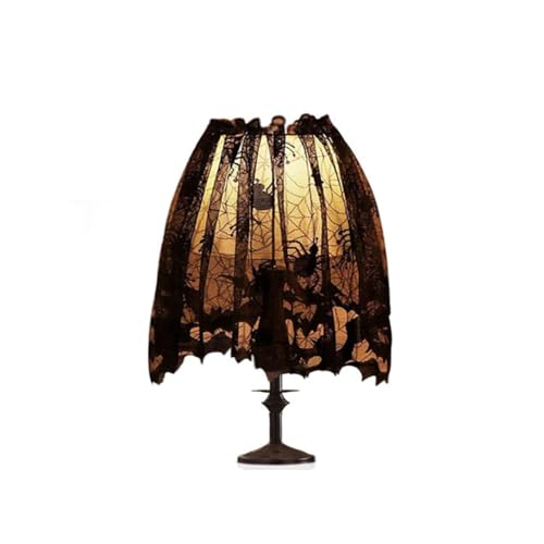 Wisafory Halloween Lampenschirme Halbtransparent Gardinen Verdunkelung Vorhänge Spinnennetz Lampenvorhang Fledermäuse Fenster-Vorhang Lampen Abdeckung mit Band für Halloween Party Dekor Wisafory Halloween Lampenschirme Halbtransparent Gardinen Verdunkelung Vorhänge Spinnennetz Lampenvorhang Fledermäuse Fenster-Vorhang Lampen Abdeckung mit Band für Halloween Party Dekor von Wisafory