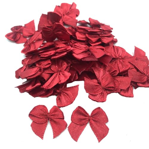 Wisafory Mini Satinschleifen 100 Stück 2cm Satinband Schleifen zum Nähen Geschenkschleife Kleine Weihnachtsschleifen Satin Band Bowtie Minischleifen DIY Bunte Doppelseitige Bogen Weinrot Wisafory Mini Satinschleifen 100 Stück 2cm Satinband Schleifen zum Nähen Geschenkschleife Kleine Weihnachtsschleifen Satin Band Bowtie Minischleifen DIY Bunte Doppelseitige Bogen Weinrot von Wisafory