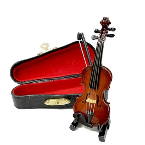 Wisafory Miniatur Violine Modell hölzerne Mini Geige mit Ständer und Koffer Musikinstrument Modell Puppenhaus Zubehör für Hausdekoration Puppenhaus Dekoration Kinder Spielzeu Fotorequisiten 12 cm Wisafory Miniatur Violine Modell hölzerne Mini Geige mit Ständer und Koffer Musikinstrument Modell Puppenhaus Zubehör für Hausdekoration Puppenhaus Dekoration Kinder Spielzeu Fotorequisiten 12 cm von Wisafory
