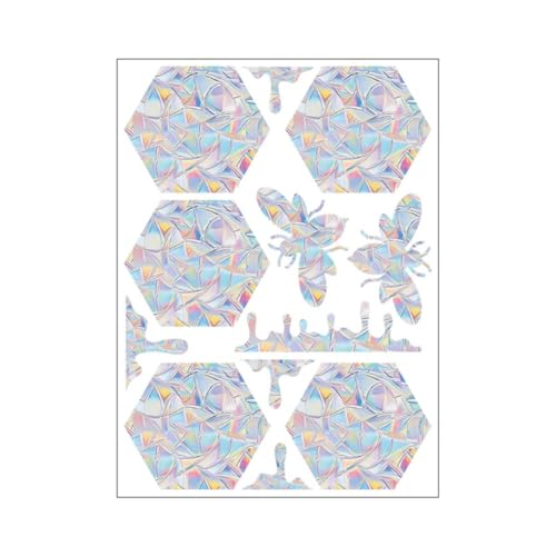 Wisafory Prisma Fensteraufkleber Suncatcher Sticker Regenbogen Folie Fenster Sonnenfänger Vogel Anti Kollisions Fenster Aufkleber für Stoppt Vögel Türfenster Bienenstock - (12 Stück) von Wisafory