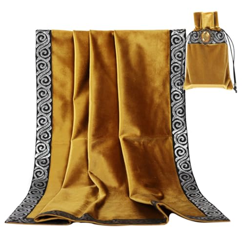 Wisafory Tarot Tischdecke Tasche Set Samt Tarot Tuch Tarotkarten Beutel Tischtuch Altar Tisch Läufer Tarot Deck Samttuch Divination Tischdecke für Lesen, Wahrsagerei und Meditation Gold 1# Wisafory Tarot Tischdecke Tasche Set Samt Tarot Tuch Tarotkarten Beutel Tischtuch Altar Tisch Läufer Tarot Deck Samttuch Divination Tischdecke für Lesen, Wahrsagerei und Meditation Gold 1# von Wisafory