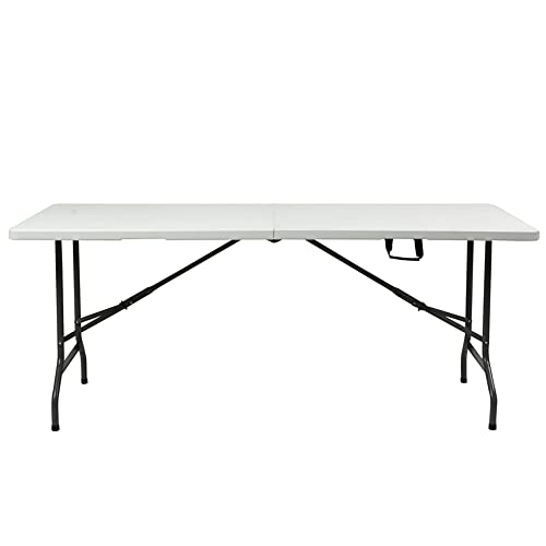 Wisam Tisch aus Kunststoff, Klapptisch Gartentisch Esstisch Campingtisch Koffertisch, klappbar 180cm, perfekt für Garten Balkon Camping von Wisam