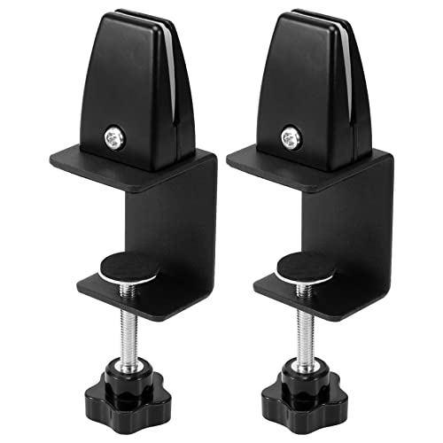 Wisboey 2 StüCk BüRo Schreibtisch Trennwand Klemme Sicht Schutz Clip Halter Halterung Bildschirm Schallwand Klemme Trennwand für Tisch Klemme -Schwarz von Wisboey