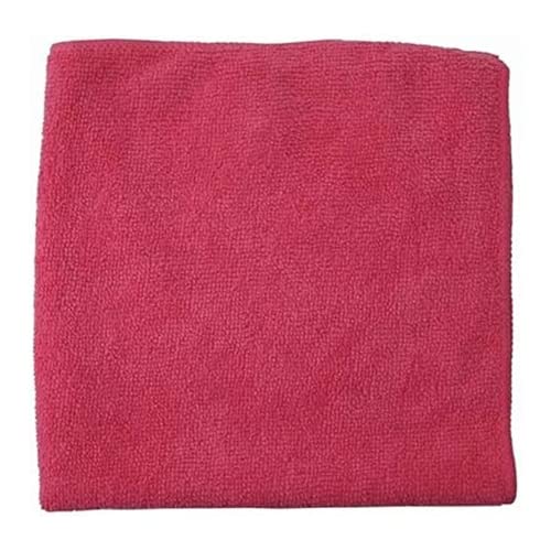 Wisch-Star 30x Premium Mikrofasertuch Auto Innenraum, Brille, Handy, Display, quadratisches Frottee Reinigungstuch 40x40 in Rot von Wisch-Star