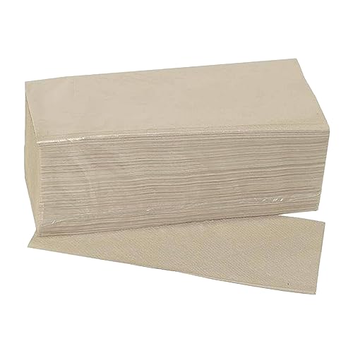 Wisch-Star Papierhandtücher 2x 5000 Blatt, Handtuchpapier, 1-lagig natur, Papier für Papierhandtuchspender, 24,5 x 21 cm, EU-Ecolabel von Wisch-Star