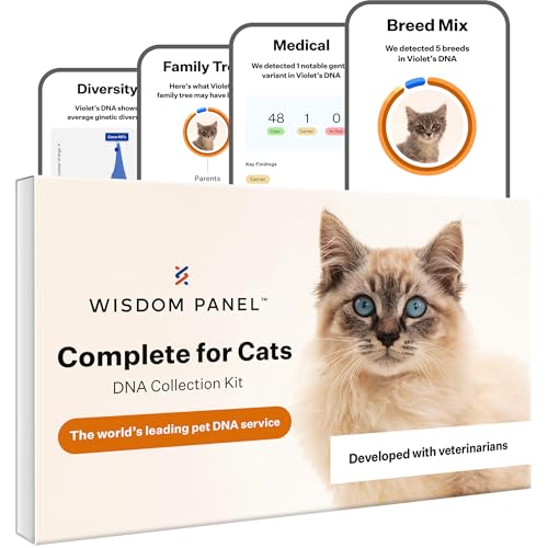 Wisdom Panel, Komplett für Katzen DNA-Test für umfassende Gesundheit, Eigenschaften und Abente, weiß von Wisdom