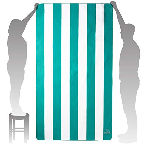 Wise Owl Outfitters Mikrofaser Handtuch, Strandtuch, Badetuch groß 100x200 - Sporthandtuch für Fitnessstudio - Reisehandtuch - Extra saugfähig und schnelltrocknend (Grün) von Wise Owl Outfitters