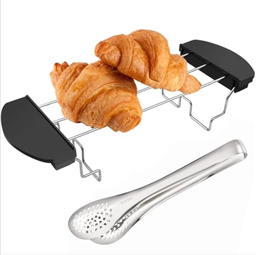 Wisebom Edelstahl Toaster Rack mit Küchenzange, Faltbarer Toaster Warming Rack mit Rutschfester Griff, Toastständer Brot Rack Grill Rack Toaster Brötchenaufsatz für Küche Picknick Wisebom Edelstahl Toaster Rack mit Küchenzange, Faltbarer Toaster Warming Rack mit Rutschfester Griff, Toastständer Brot Rack Grill Rack Toaster Brötchenaufsatz für Küche Picknick von Wisebom