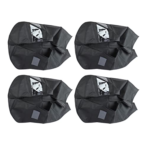 4 Stück Kleidersäcke, Wasserdicht, Staubdicht, Verdickte Anzugtasche Mit Transparentem Fenster Für Aufbewahrung, Reisen, Schwarz(100x60x1cm-Schwarz) von Wisecoco