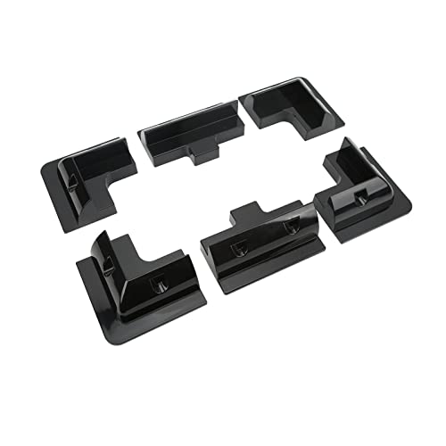 Solarpanel Halterung, Solarpanel Montagehalterung Seitenhalterungen ABS Kunststoff Befestigungswinkel Ecke Halterung 6PCS Bohrfrei Verbreitet auf Wohnmobile, Boote, Flachdächer, Camping(Schwarz) von Wisecoco