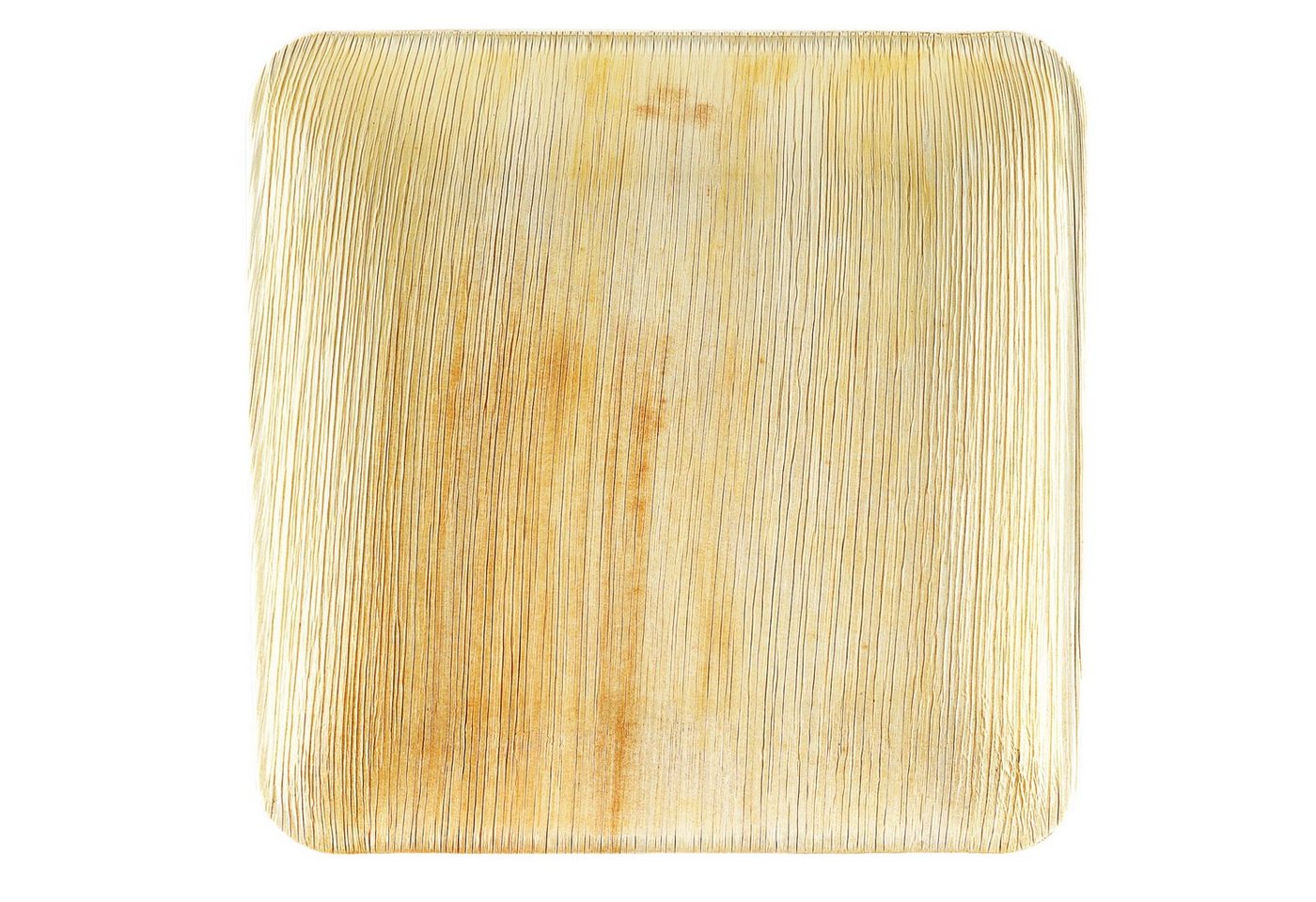 wisefood Einwegteller Palmblatt Teller quadratisch 25x25cm, (100 St) von Wisefood