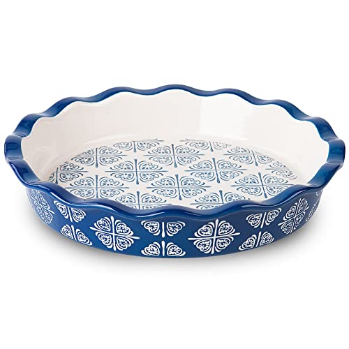 Wisenvoy Pie Pan Keramik Pie Dish Blue Pie Plate Porcelain Deep Dish Pie Pan Antihaft Pie Pans von Wisenvoy