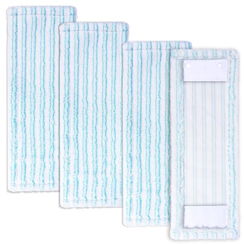 4 Stück Wischbezug für Leifheit Profi XL Micro/Profi XL Cotton Plus DuoBodenwischer, 2 Arten Mikrofaser System Ersatzbezug für alle Böden von Wiseten