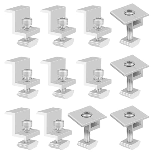 Wiseten 12 Stück Solarmodul Halterung 30mm Endklemmen Mittelklemmen Kit, 8 Solarpanel Z Halterung Randklemme + 4 Verstellbare Aluminiumlegierung T-förmige Modulklemmen für Gerahmte Solarmodul Wiseten 12 Stück Solarmodul Halterung 30mm Endklemmen Mittelklemmen Kit, 8 Solarpanel Z Halterung Randklemme + 4 Verstellbare Aluminiumlegierung T-förmige Modulklemmen für Gerahmte Solarmodul von Wiseten