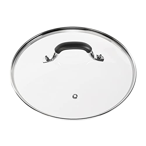 WishDirect Deckel aus gehärtetem Glas, 26,7 cm, kompatibel mit 25,4 - 26,7 cm Lodge Gusseisen-Bratpfanne und 5 Quart Dutch Oven von WishDirect