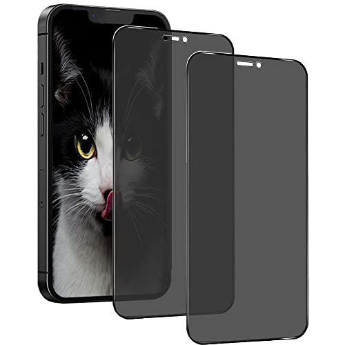 Wishcover store 2 Stück Sichtschutzfolie für iPhone 12/12 Pro，9H Härte Glas Anti-Spy Sichtschutzfolie Folie Blickschutzfolie，Bruchsicher Sichtschutzfolie Privatsphäre Schutzfolie von Wishcover store