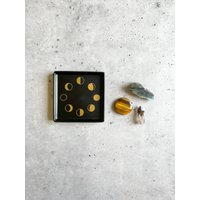 Moon Phases Flow Witchy Catchall Geschirr Tablett Für Crystal Charging, Schmuck, Altar - Schwarz von WishcraftGoods