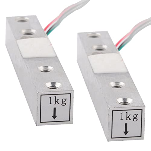 Wishiot 2PCS 1kg 5kg 10kg 20kg Digital Load Cell Weight Sensor High Precision Miniature Load Cells for Arduino DIY Electronic Portable Kitchen Scale Sensors (1KG, 2) von Wishiot