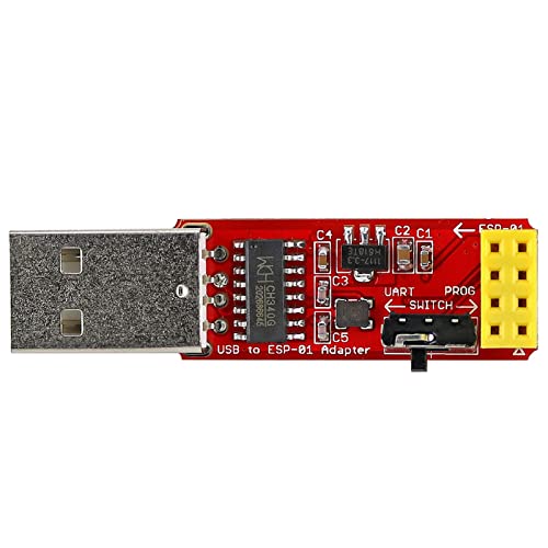Wishiot ESP-01S Programmierer ESP8266 WiFi Modul USB auf ESP-01 Adapter CH340G Wireless Driver 4,5V - 5,5V von Wishiot