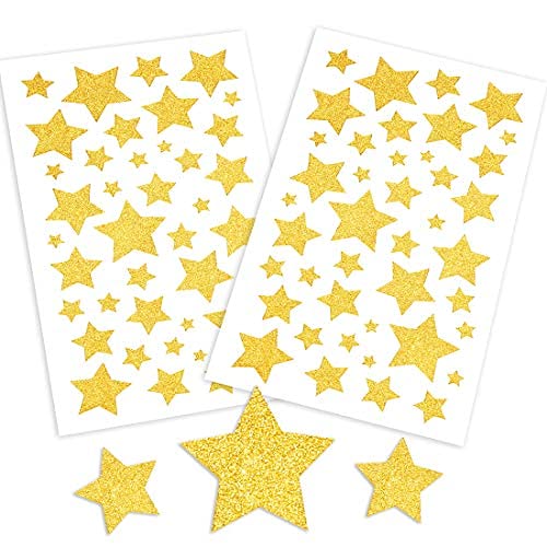 Weihnachten Aufkleber Sterne, 10pcs Sticker Stern Gold, 420x Glitzer Gold Sterne Aufkleber Selbstklebend für Scrapbooking, Adventskalender Weihnachtsdeko Geschenk Aufkleber Weihnachten Aufkleber Sterne, 10pcs Sticker Stern Gold, 420x Glitzer Gold Sterne Aufkleber Selbstklebend für Scrapbooking, Adventskalender Weihnachtsdeko Geschenk Aufkleber von Wishstar