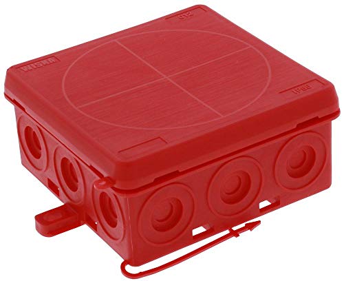 Abzweigdose 86 x 86 x 41 mm KA 012 rot | Kunststoffgehäuse / 48,3 cm Schrankregale, 1 Stück – 10109591 von Wiska