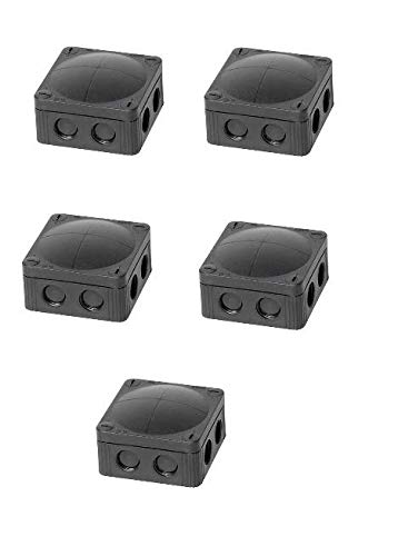 WISKA COMBI 308/5/S Gehäuse IP66 Abzweigdose 51mm 85mm 85mm PP schwarz (5 Stück) von Wiska