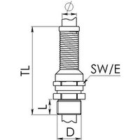 Wiska 10065851 Kabelverschraubung schlagfest, mit Zugentlastung, mit Dichtung M16 Messing (vernickel von Wiska