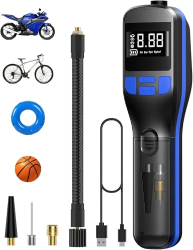 Wistrue Elektrische Luftpumpe 5200mAh Akku 150PSI Tragbarer Kompressor für Fahrrad, Motorrad, Auto, Bälle - Digital LCD & LED Licht, Taschenlampe und Powerbank Wistrue Elektrische Luftpumpe 5200mAh Akku 150PSI Tragbarer Kompressor für Fahrrad, Motorrad, Auto, Bälle - Digital LCD & LED Licht, Taschenlampe und Powerbank von Wistrue