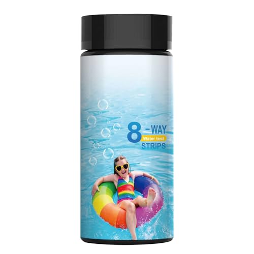 100 Pool -Teststreifen - 8 -Wege -Wasserteststreifen Mit Schnellen Ergebnissen | Wasserqualitätsteststreifen | Spa Test Kit | -Balance -Indikator Für Schwimmbad Und von Wisylizv