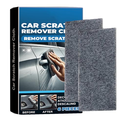 6pcs Reinigungsstoff - 10 Cm Scratch Entferner Tuch Mit Nano Tech | Premium -Stoffauto -Farben Restaurieren Sie Handtuch | Wiederverwendbares Polieren Aus Dem Polieren | Wirbel Wasserspot von Wisylizv